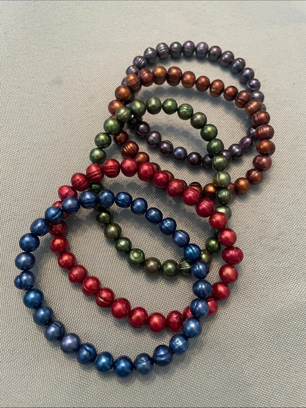 Beaded Stretch Bracelets Set of Five